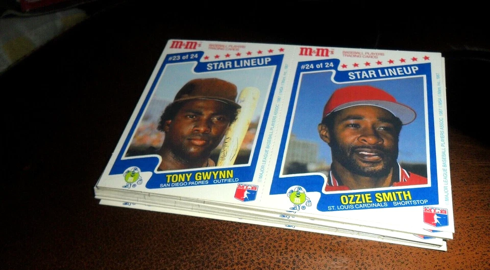 16 PANEL Tony Gwynn #23 Ozzie Smith #24 1987 M&M Star Lineup 2 Card Uncut Panel - Image 3 of 4