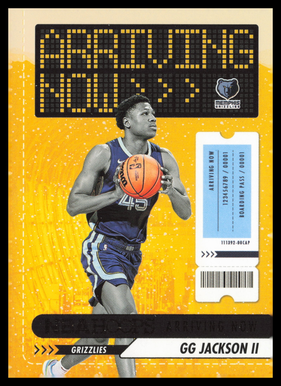 2023-24 Hoops #11 GG Jackson II Memphis Grizzlies Arriving Now Holo Basketball