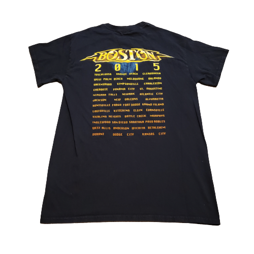 Gildan Boston 2015 Tour TShirt Black Gold Men's Small S Classic Music Rock Band eBay
