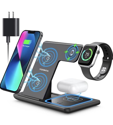 3 in 1 Wireless Charging Station for Apple iPhone/iWatch
