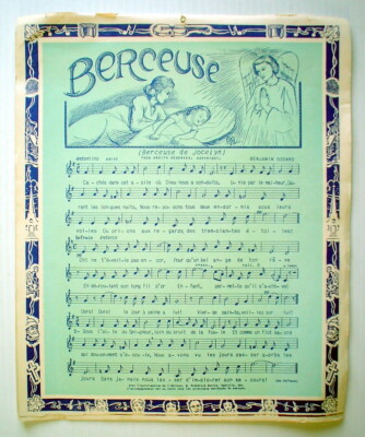 14 FEUILLES DE MUSIQUE (RECTO-VERSO: 28 PAGES) **** 14 OLD MUSIC SHEETS FRENCH
