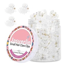 Small Hair Clips Tiny Claw Clips for Fine Thin Hair, Plastic Mini Hair Clear