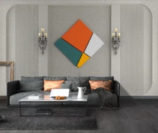 3D Lamp Geometry Self-adhesive Removeable Wallpaper Wall Mural Sticker 273