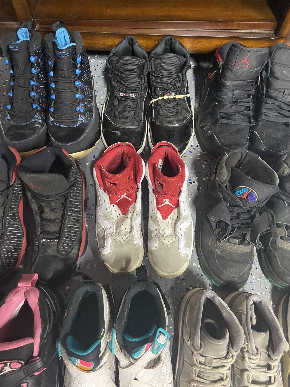 Beater Lot of 15 Jordan Shoes Retro Sneakers Mixed Sizes Youth & Mens