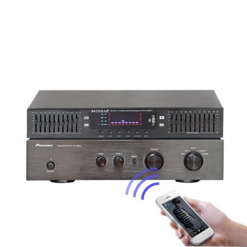 Equalizzatore Preamplificatore Stereo HIFI HD Doppio 10 Segmenti USB Bluetooth EQ-898BT - Foto 1 di 13
