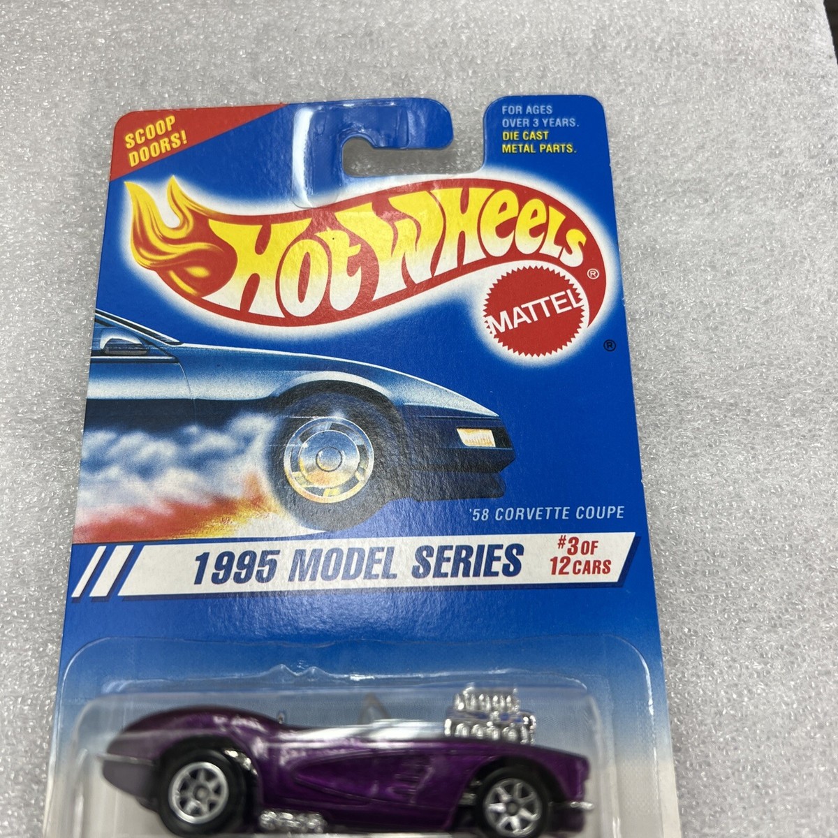 ホットウィール ‘58 CORVETTE Hot Wheels 1995 Model Series '58 Corvette Coupe Pink 3 of 12