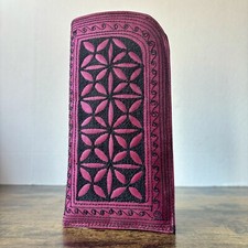 Vintage Eyeglasses Glasses Soft Case By Laga Designs - Maroon / Burgundy
