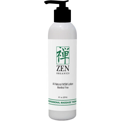 ZEN ORGANICS All Natural MSM Pain Lotion organic Arnica turmeric Non Menthol 8 oz