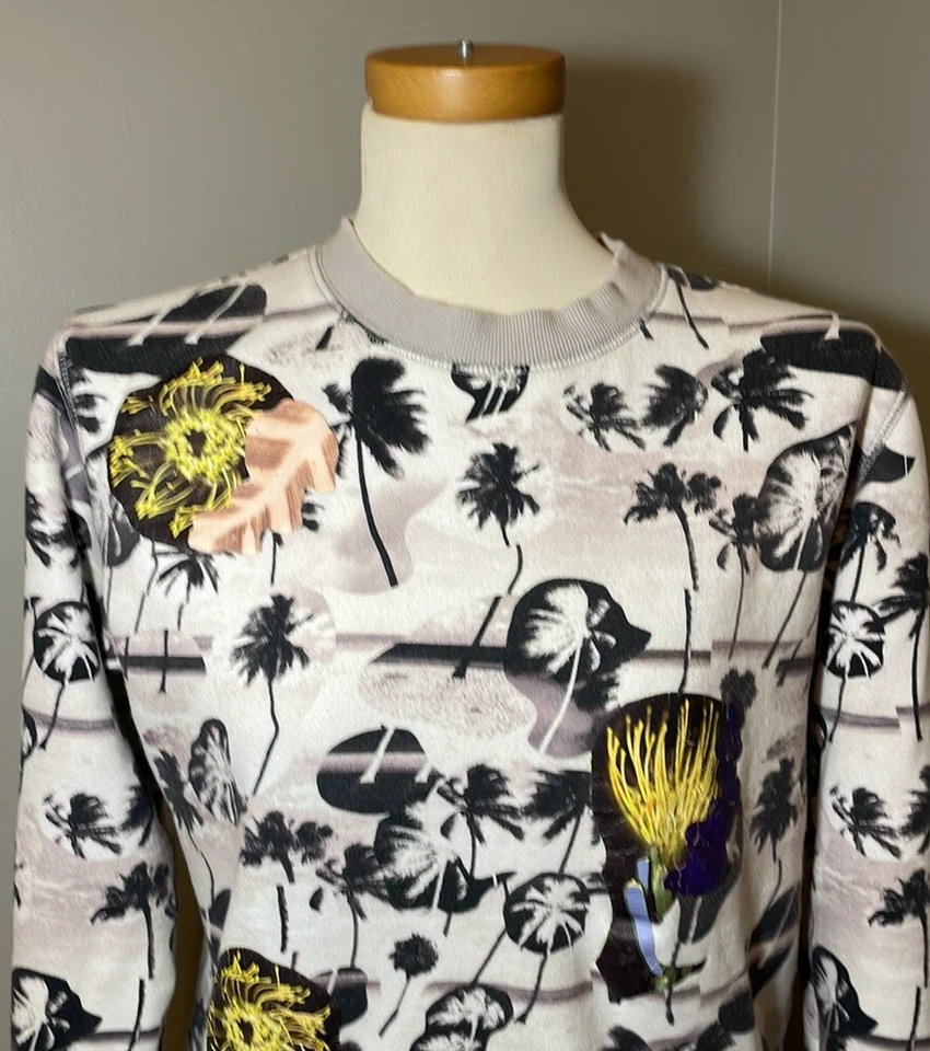 ЦЕРЕМОНИЯ ОТКРЫТИЯ 100% хлопок графический тропический печать толстовка многоцветный / средний - Изображение 3 из 4