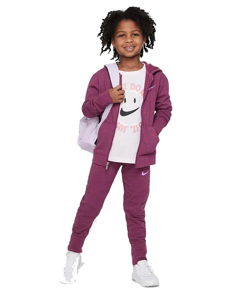 Tuta Nike Sportswear baby set felpa con zip e pantalone bambina casual logo moda - Immagine 3 di 4
