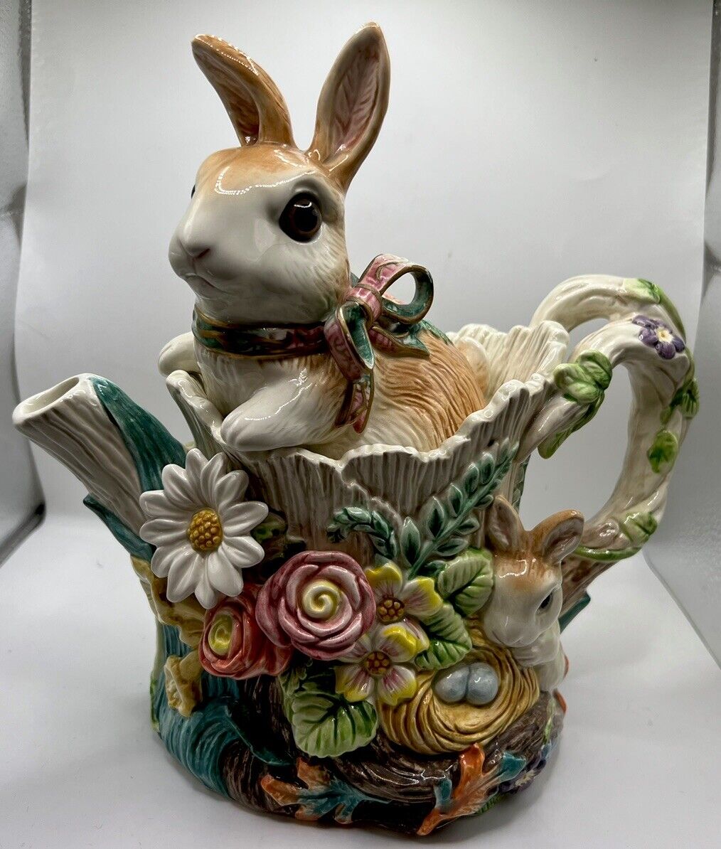 Vintage FITZ & FLOYD Classics Bunny Rabbit Ceramic Woodland Vintage FITZ & FLOYD Classics Bunny Rabbit Ceramic Woodland