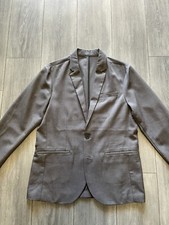 Kenneth Cole Reaction Gray Suit Sports Coat Blazer Jacket Sz 40 L Worn Once