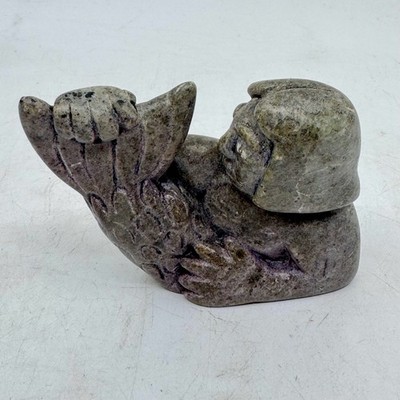 Inuit Handmade Soapstone Sedna Sculpture by GEORGE ALAYCO - Excellent Condition