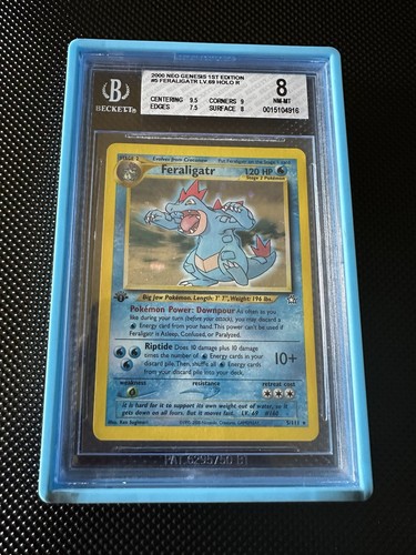Feraligatr (1st Edition) graded BGS 8 for sale on eBay