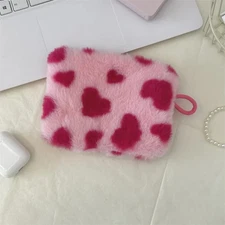 Giftable Mini Small Heart Print Makeup Bag – Travel Cosmetic & Lipstick Pouch