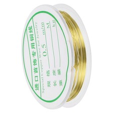 1pcs Craft Wire Beading Copper Wires for Jewelry Production Gold -0.5mm
