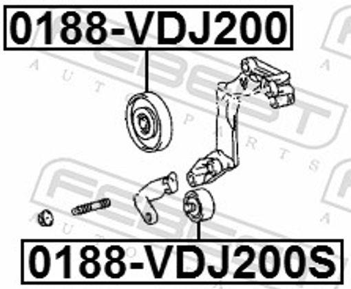 Fits FEBEST 0188-VDJ200S PULLEY IDLER