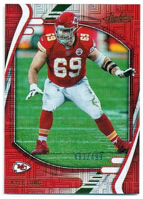 2021 Panini Absolute Kyle Long #7 Red Squares 493/499 Kansas City Chiefs