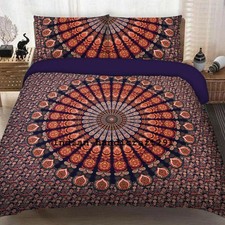 Mandala Duvet Cover Indian Hippie Queen Size Doona Quilt Cover Boho Bedding Set