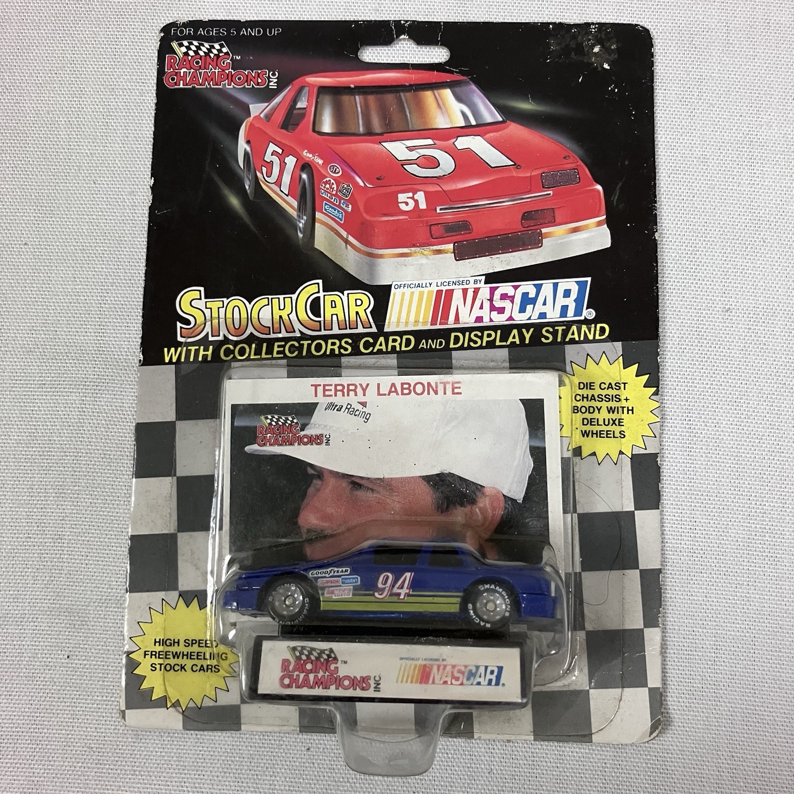 Racing Champions NASCAR Stock Car Terry Labonte #94 Vintage 1991 Sealed On Card