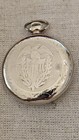1908 WALTHAM 10K GOLD FILLED 17J PRESIDENTIAL FLAG SEAL DESIGN POCKET WATCH — photo 2