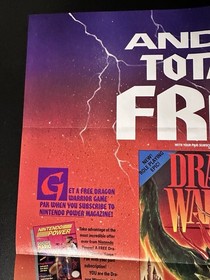 Rare MINT Nintendo Power Dragon Warrior NES Fold-Out Mailer Vintage 2 3 NES game