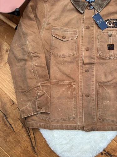 Polo Ralph Lauren Men’s Brown Sportsman Work Utility Dog Jacket Canvas XL Bnwt image 6