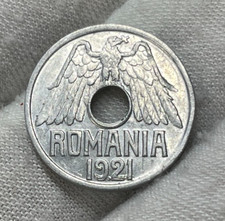 1921 Romania 25 Bani Coin Excellent Condition