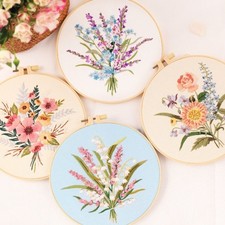 for Beginners Cross Stitch Kits Fabric DIY Embroidery Starter Kits  For Adults