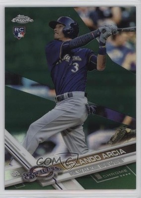 2017 Topps Chrome Green Refractor /99 Orlando Arcia (Batting) #73 Rookie RC 0o84