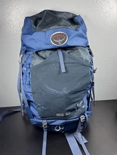 Osprey Ace 50 Kids Youth Backpack Night Sky Blue Hiking Pack w Rain Cover