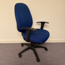 Blue Operator Chair - Fixed Arms