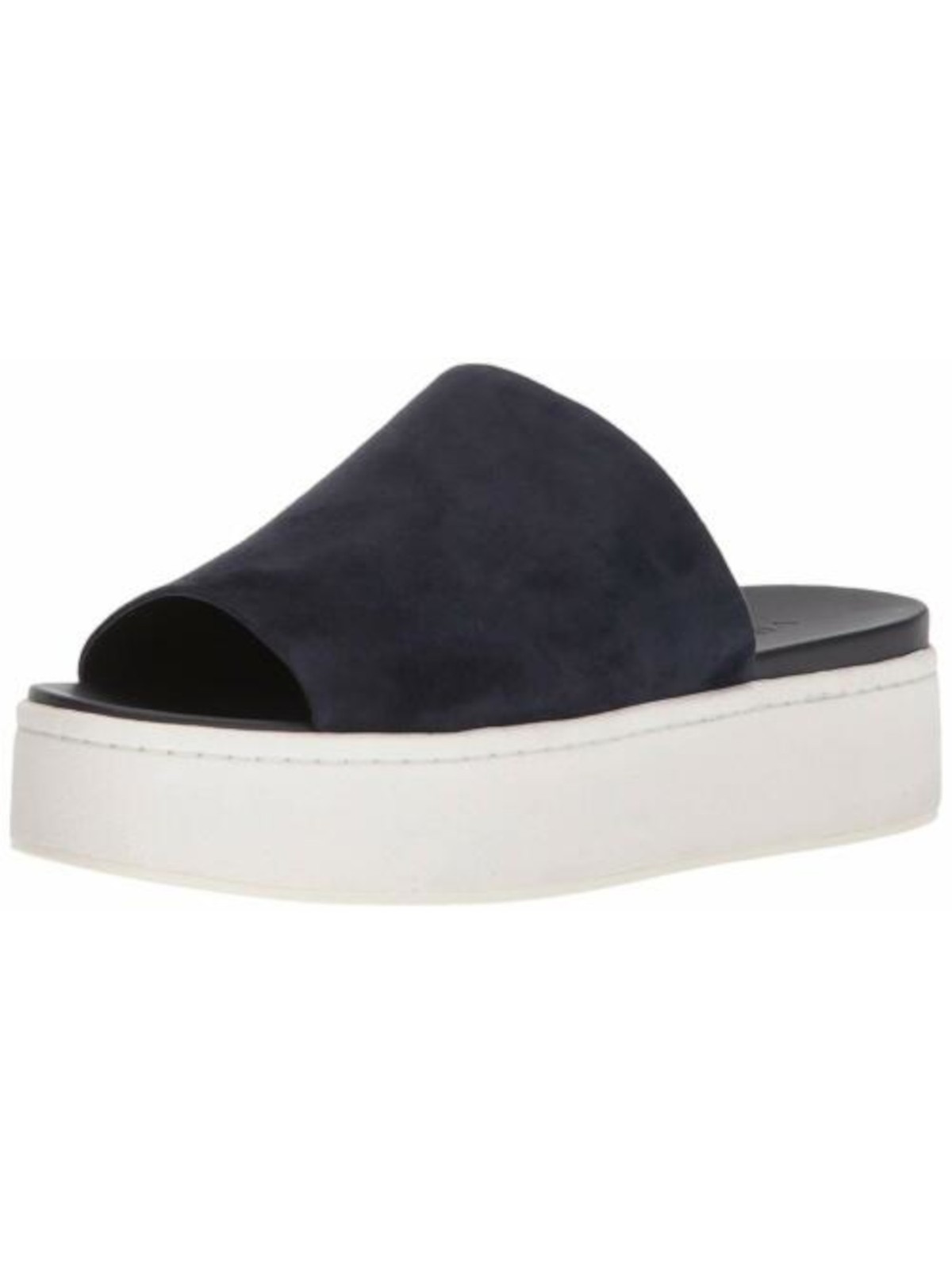 VINCE Womens Navy Walford Round Toe Platform Slip On Leather Slide Sandals 95 11690₽