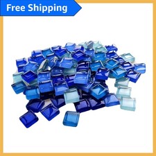 Elegant 100-Piece Blue Mosaic Tile Set - Crafting Essentials for Home Decor