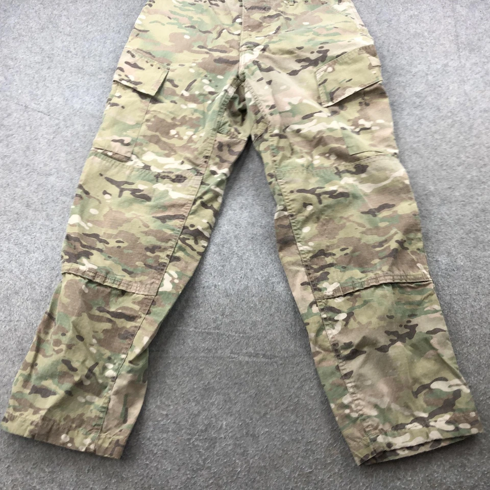Military Pants Mens Medium Short Multicam Camouflage Cargo Ripstop - Image 2 of 4