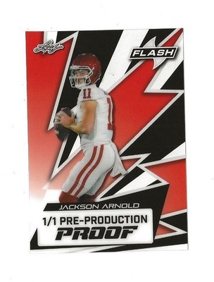 2024 Leaf Flash Football JACKSON ARNOLD Pre Production Proof RC #1/1