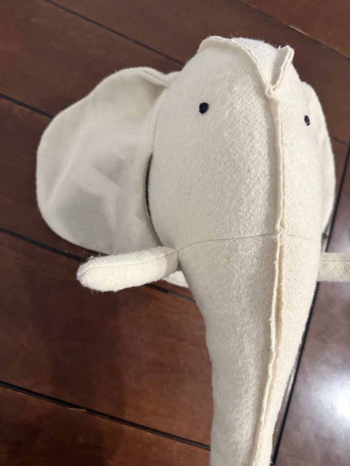 Elefante de felpa de 19" para montaje en pared raro sala de juegos infantil HECHO EN LA INDIA Foto 3 de 4