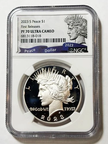 2023-S  PROOF Peace Silver Dollar NGC PF70 ULTRA CAMEO