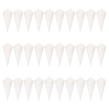 30Pcs Wedding Confetti Cones Flower Petal Paper Tapers Holder White