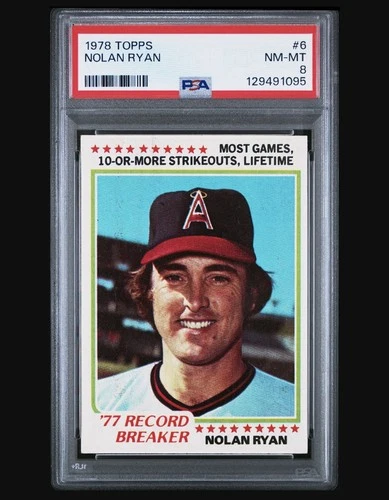 1978 Topps Record Breaker Nolan Ryan #6 PSA 8 California Angels HOF