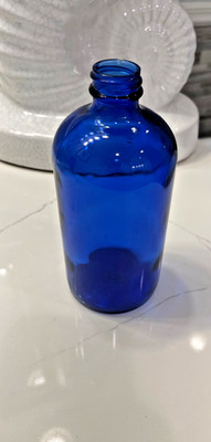 Antique Cobalt Blue Glass ''M'' in Circle Maryland Glass Corp. 1921-1935