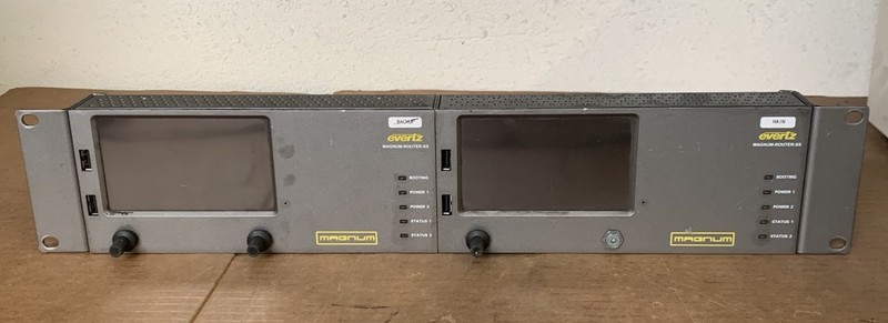 Lot Of 2 Evertz Magnum MAGNUM-ROUTER-SS Controller (See Photos)