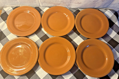 Studio 33 Dessert Plates Terra Cotta Rust Color - Set of 6