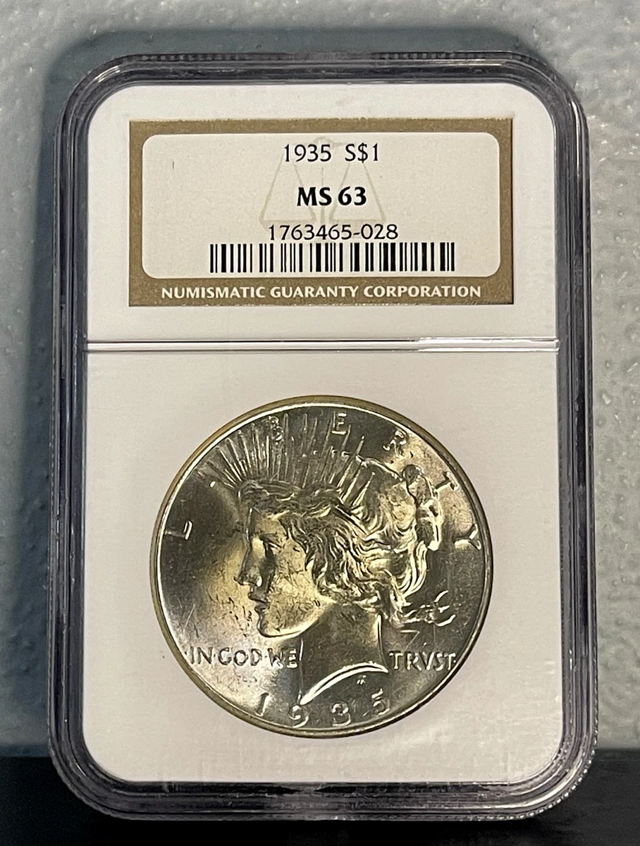 MS 63 Graded 1935 Year Peace Dollars (1921-1935) for sale | eBay