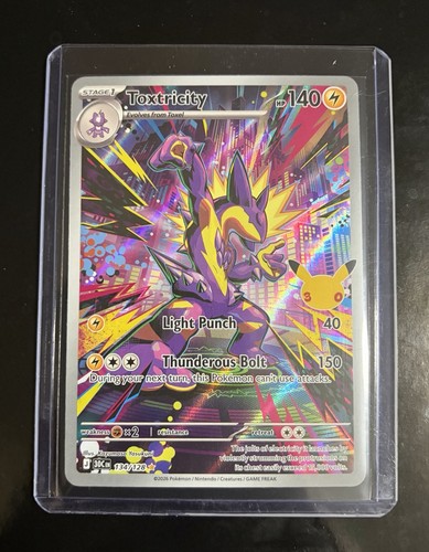 Pokemon 30th Celebration Toxtricity 134/128 Illustration Rare Full Art Holo
