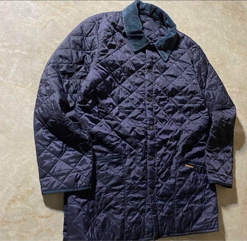 Barbour Steppjacke Herren M Navy Cord Kragen Vintage Warm Oberbekleidung - Bild 4 von 18