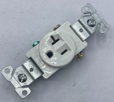 EATON COMMERCIAL Single Outlet Wall Receptacle 125V 20A White LOT OF 10
