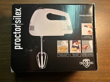 Proctor Silex Hand Mixer 62515G White Baking Supplies Kitchen Equipment
