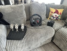 Logitech Steering Wheel, Pedals, Shifter Power Supply Bundle for Gaming