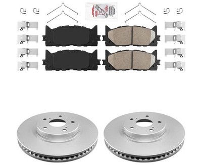 Front Ceramic Pads & Coated Rotors FOR 07-2018 TOYOTA AVALON CAMRY ES300H ES350